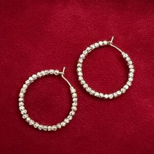 Sundance Sterling Silver Beaded Hoop Earrings